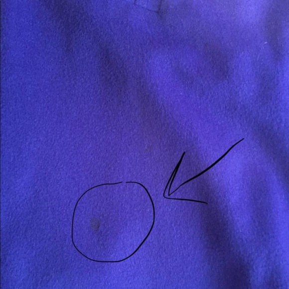 ! Vintage 1992 Wool Dress Coat in Periwinkle Wool with Black Velvet Trim 14 Tall - Picture 6 of 10